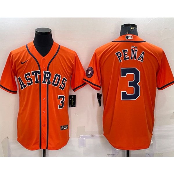 Jeremy Pena Houston Astros Orange Gold Oxy Patch Jersey - All