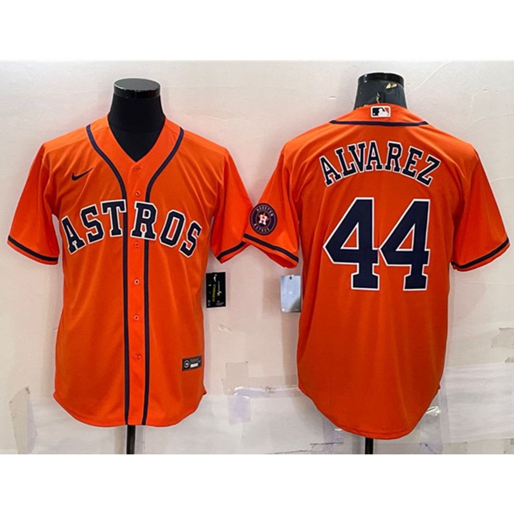 Men's Houston Astros Yordan Alvarez Nike White/Gold 2023 Gold Collection  Replica Player Jersey