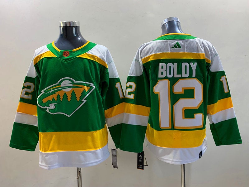 Matthew Boldy Green Minnesota Wild Autographed adidas Authentic Jersey