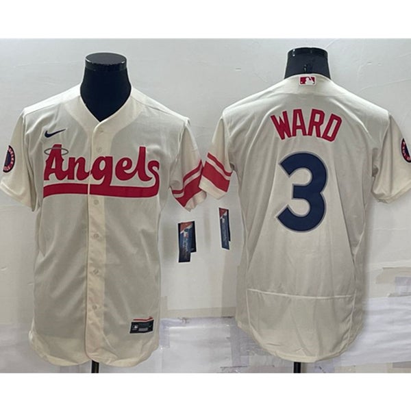 Youth Los Angeles Angels #3 Taylor Ward Number Cream 2022 City