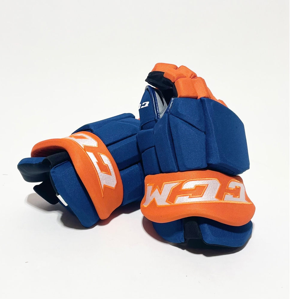 New 14” CCM HGTKPP NHL Pro Stock Gloves - Edmonton Oilers
