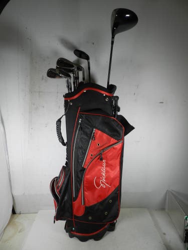 Nicklaus SS460x 9 Club Set with Matching Black & Red Carry Stand Golf Bag