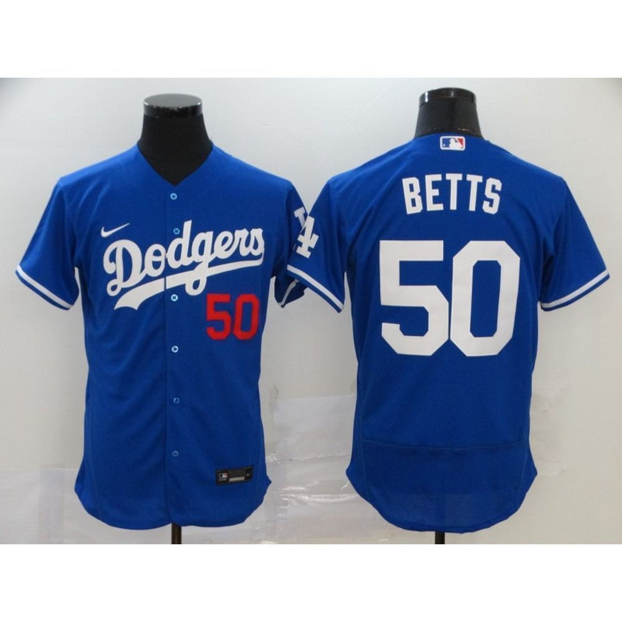 Los Angeles Dodgers Blue Mookie Betts Crossover Hockey Jersey