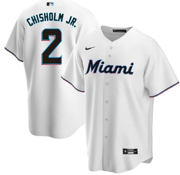 Miami Marlins Jazz Chisholm Jr. 2 White Gold 2022-23 All-Star Game