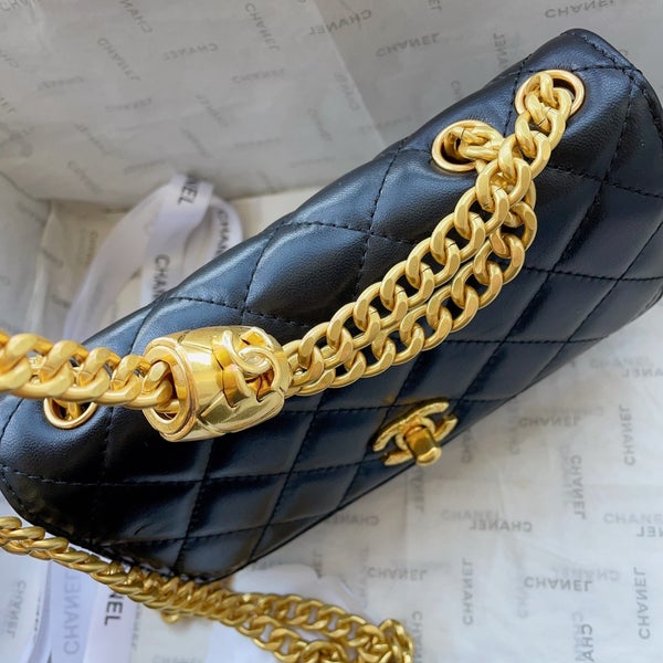 Chanel 22K Fall Winter New Gold Black Bead Series Crossbody bags
