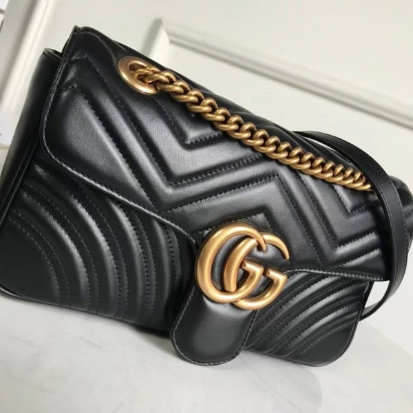NEW GUCCI GG Marmont Gmall Matelasse Shoulder Bag size 26x15x7cm