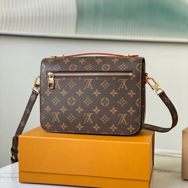 Louis Vuitton Pochette Metis Shoulder Bag Brown Leather Monogram