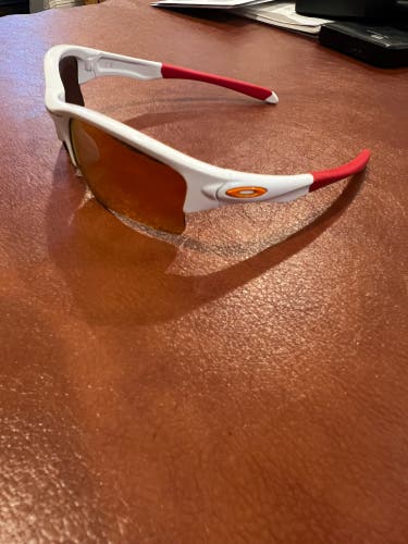 White Oakley Quarter Jacket Sunglasses