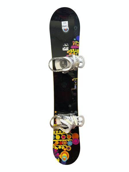 Used Burton Feather 149 Cm Women's Snowboard Combo