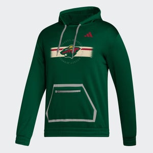 2024 Adidas Minnesota Wild Team Issue Pullover Green Hoodie
