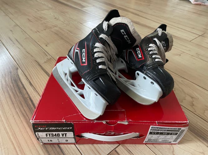 CCM JetSpeed FT340 Hockey Skates Youth Used Regular Width Size 10 SHIPPING DISCOUNT