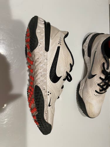 White Men's Size 8.0 (Women's 9.0) Nike Alpha Huarache Elite 3 Turf Shoes