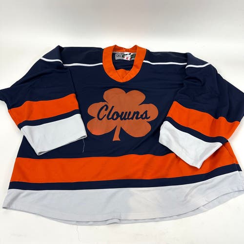 Used MIC Navy and Orange Tron Clowns Jersey | Size 54 | Q431