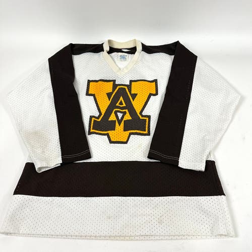 Used White and Brown Mesh Practice Jersey | Senior XL | Q429