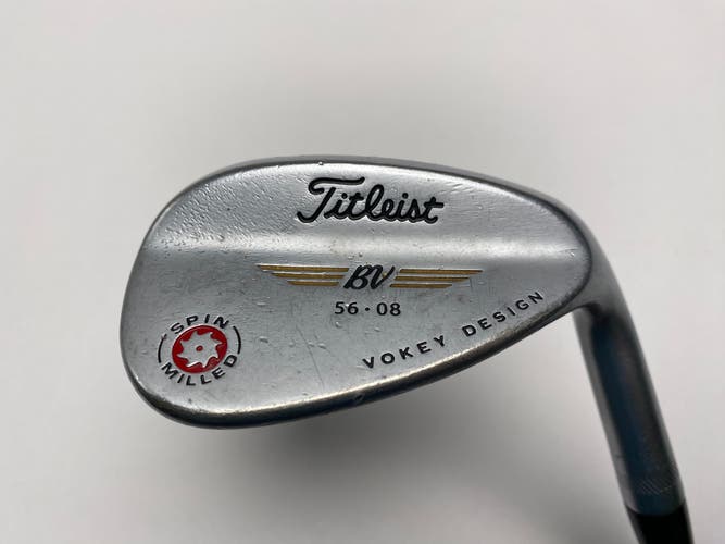 Titleist 2009 Vokey Spin Milled Chrome 56* 8 Bounce Wedge Steel Mens RH