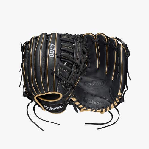 2023 Wilson A700 Glove 12.5"  WBW100130125 Baseball Outfield LHT Glove