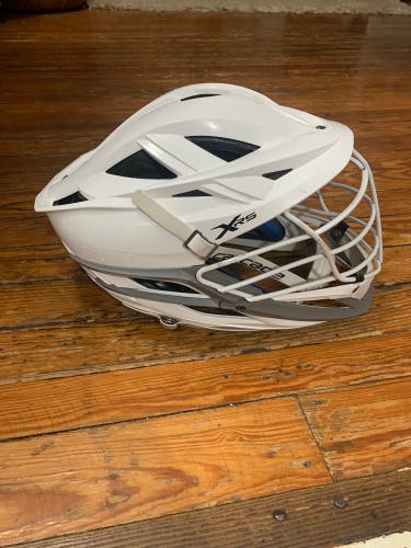 Cascade XRS Lacrosse Helmet - White with Pearl Facemask and Gray Chin (Retail: $350)