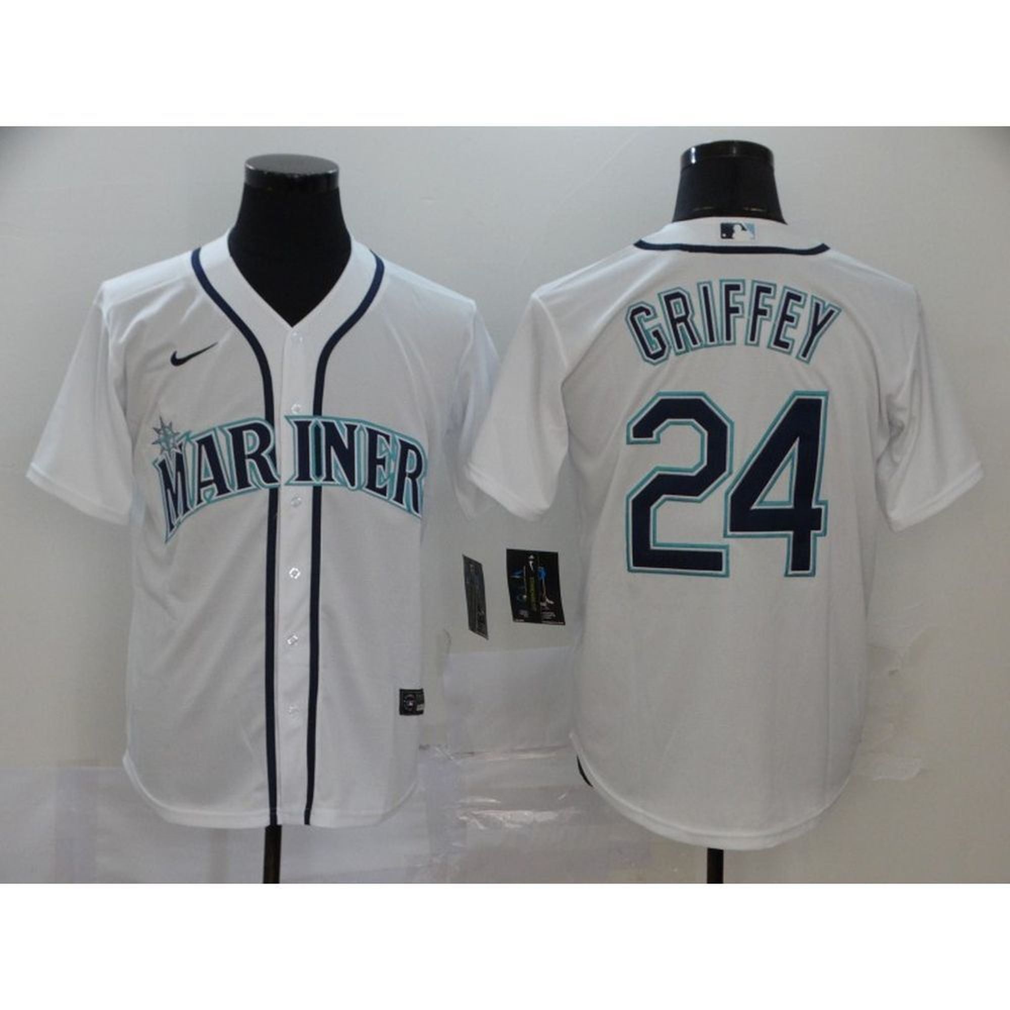 Men's Seattle Mariners Ken Griffey Jr Mitchell & Ness White Authentic Jersey