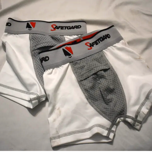 SafeTGard Compression Boxer Brief w/ Cage Cup, 2 Pack, Youth Regular (Open Box)