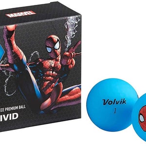 Volvik Vivid Marvel X Golf Balls (Spider Man, 4pk) NEW