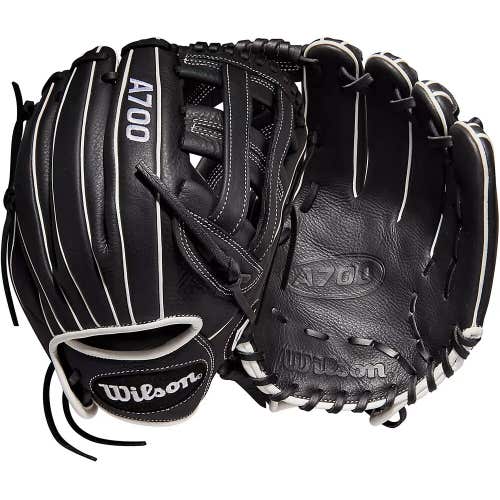 2023 Wilson A700 Glove 12.0" WBW10042412 Baseball Outfield RHT Glove White/Black