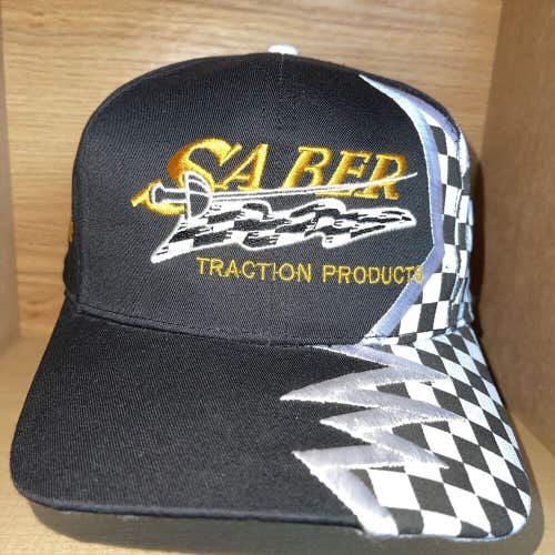 Vintage Saber Traction Products Racer Edition Strapback Hat Snowmobile Cap