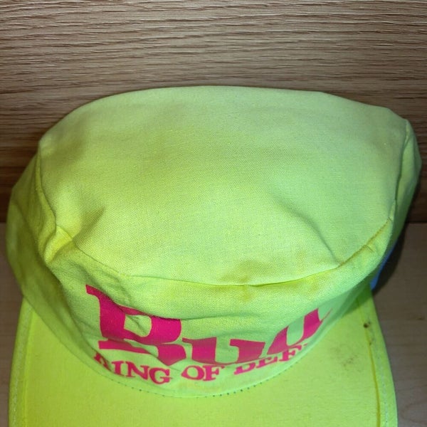 Vintage 1980s Bud King of Beers Neon Green Painter Strapback Hat USA Cap