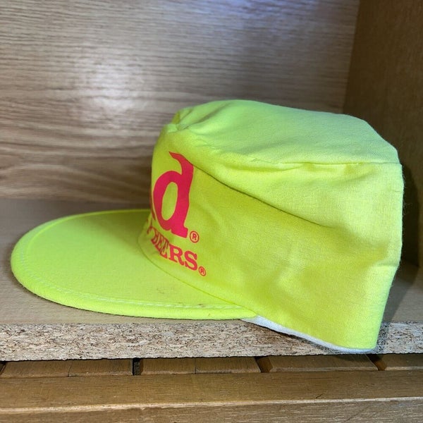 Vintage 1980s Bud King of Beers Neon Green Painter Strapback Hat USA Cap