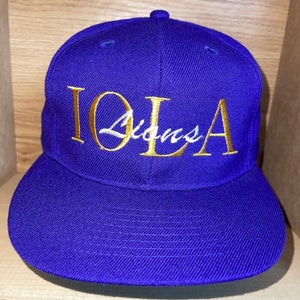 Vintage Iola Lions Car Show Wisconsin Snapback Hat Cap Wool Blend