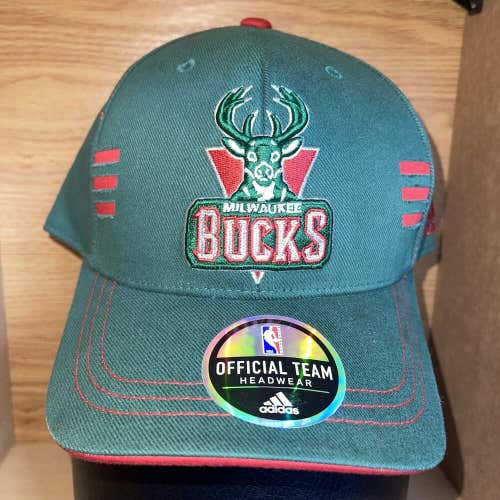 Milwaukee Bucks Adidas Strapback Hat NBA NEW!