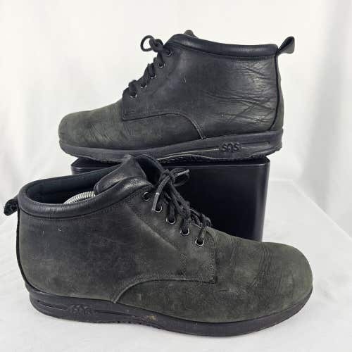 SAS Womens Size 10 W Wide Gretchen Black Nubuck Leather Ankle Boots Slip Resist
