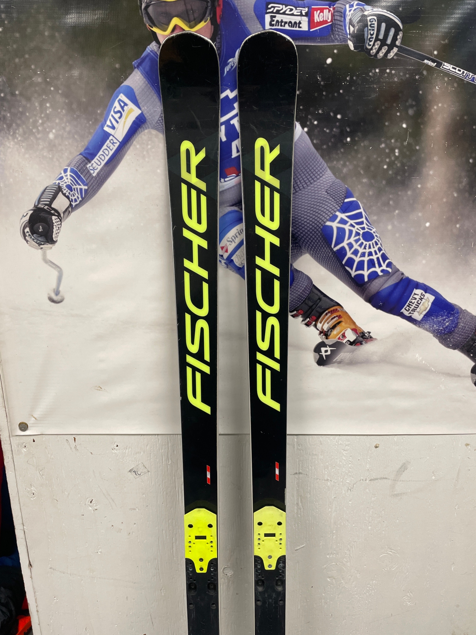 Used Fischer 188 cm Racing RC4 World Cup GS Skis