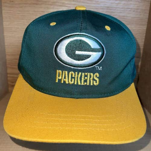 Vintage 1990s Green Bay Packers YOUTH Hat Snapback Starter *BROKEN SNAP*