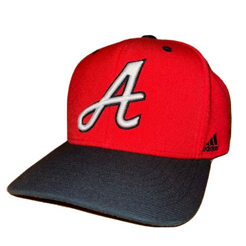 Atlanta Braves Adidas MLB Climalite Adjustable Strap Hat Cap Red Embroidered