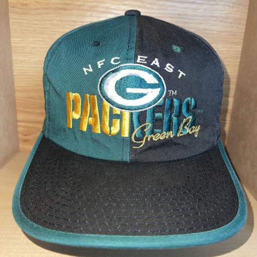 Vintage Green Bay Packers REVERSIBLE Strapback Hat By #1 Apparel USA Made