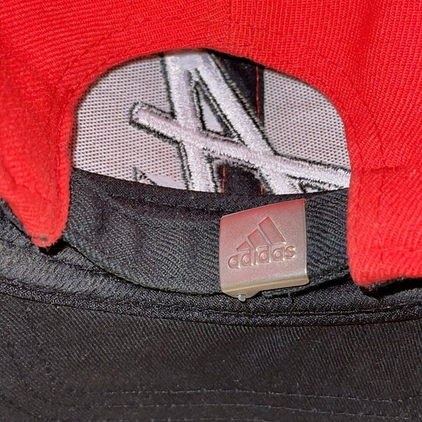 Atlanta Braves Adidas MLB Climalite Adjustable Strap Hat Cap Red Embroidered