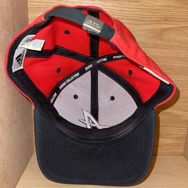 Atlanta Braves Adidas MLB Climalite Adjustable Strap Hat Cap Red Embroidered
