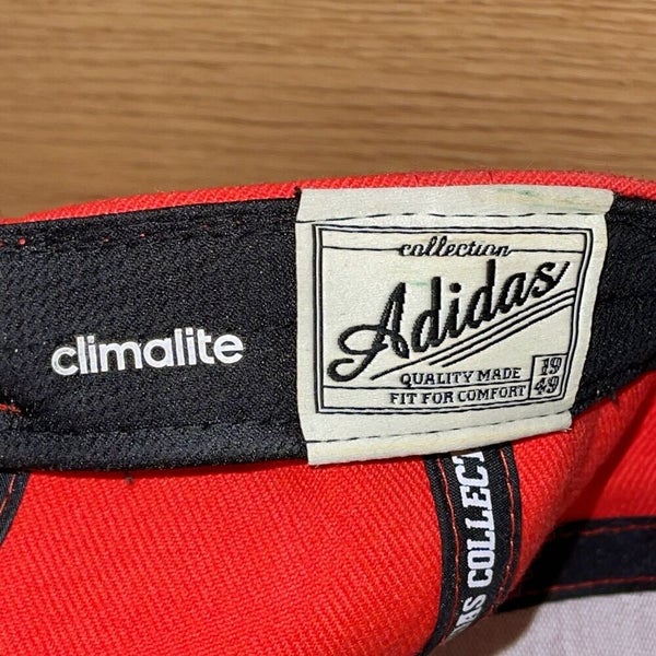 Atlanta Braves Adidas MLB Climalite Adjustable Strap Hat Cap Red Embroidered