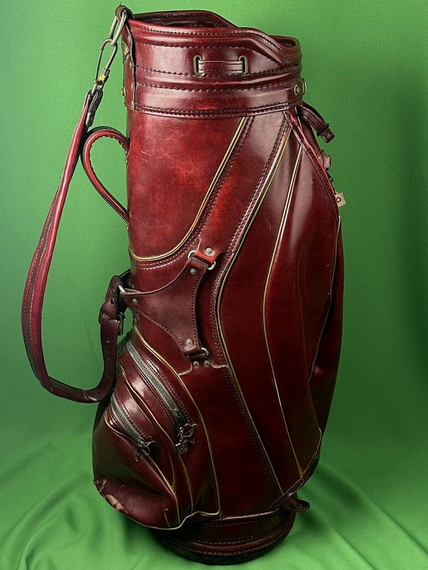 RARE Vintage New Blooming Bag Leather Safari Sahara Motif Golf Bag