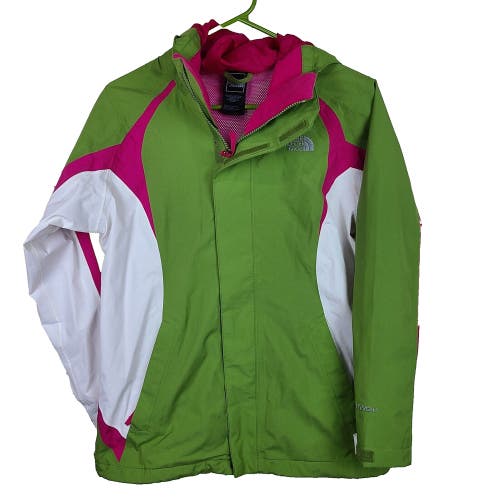 The North Face Hyvent Girls Full Zip Hooded Wind Rain Jacket Shell Size: L 14/16