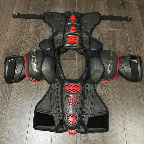 Used Senior Large CCM U+ Crazy Light Shoulder Pads