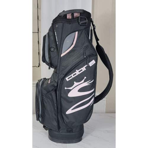 Very Nice! Cobra Ladies Golf Bag With Shoulder Strap / Pink And Black