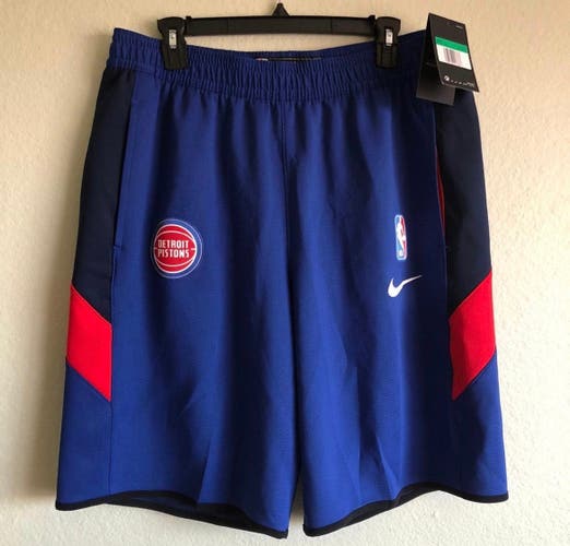 Nike NBA Detroit Pistons Team Issued ThermaFlex Basketball Shorts Size XL