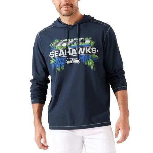 NWT men's large Seattle Seahawks Tommy Bahama artsy palms hooded shirt NFL $100