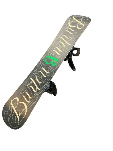 Used Burton Twin Hasta Lamuerte 161 Cm Men's Snowboard Combo