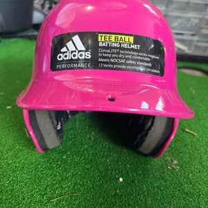 Used VG condition Adidas pink Tee ball Batting Helmet