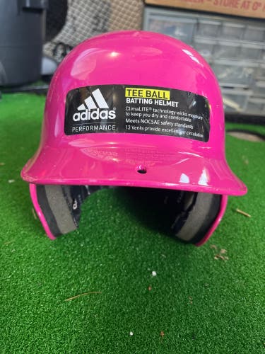 Used VG condition Adidas pink Tee ball Batting Helmet