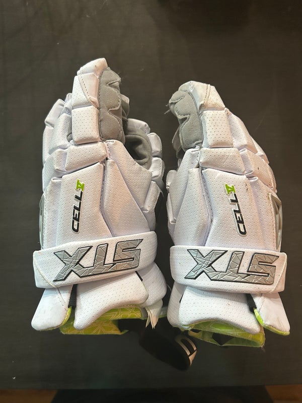 Used Player's STX Large Cell V Lacrosse Gloves