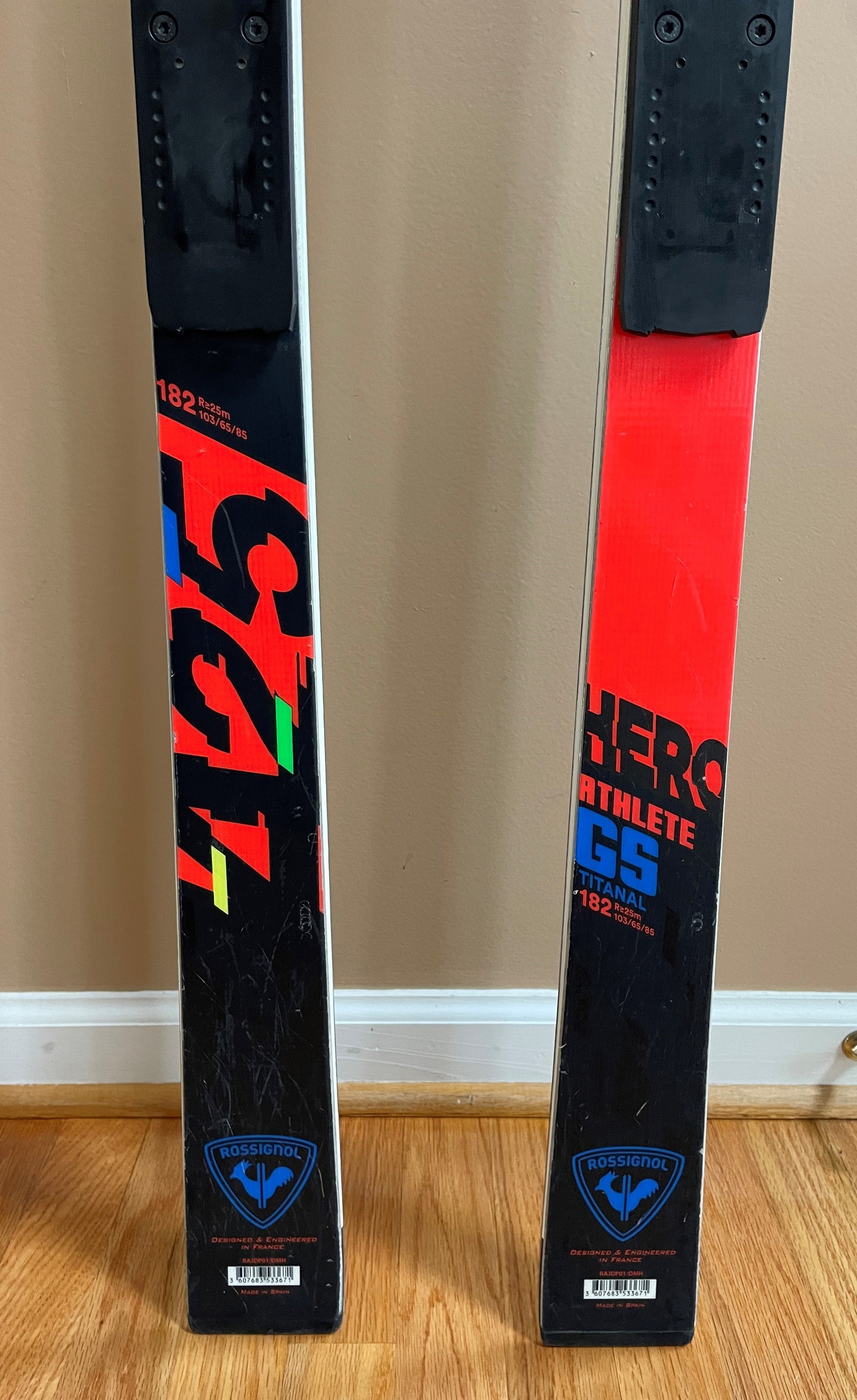 Used 2022 Rossignol Hero Athlete GS PRO 182 Skis Without Bindings