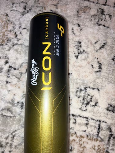 New (out of wrapper) USSSA Certified Rawlings Composite ICON Bat (-5) 25 oz 30"